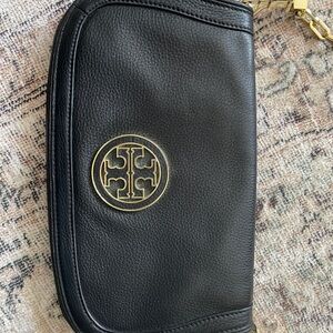 Tory Burch Black and IN NEW CONDITION Gold Leather Purse